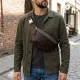 Бананка в матовій шкірі GRANDE PELLE 11154 Коричнева