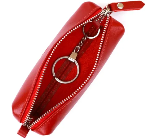 Жіноча шкіряна ключниця GRANDE PELLE 11341 Червоний