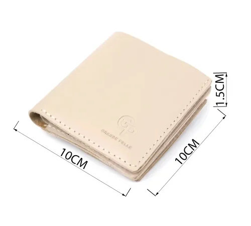 Оригінальне жіноче портмоне з монетницею GRANDE PELLE 11369 Бежевий