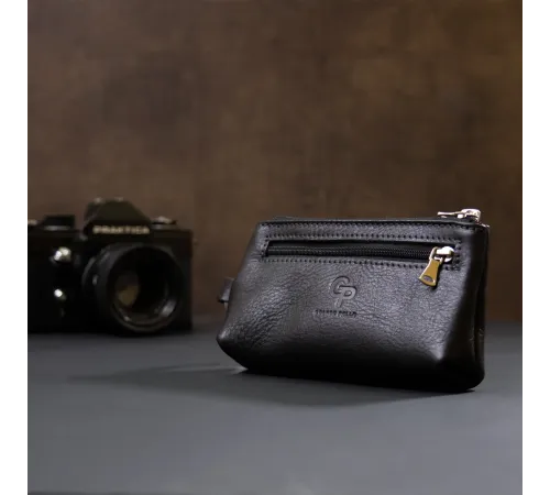 Ключниця з монетницею GRANDE PELLE 11371 Чорний