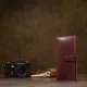 Шкіряне глянсове портмоне GRANDE PELLE 11467 Бордовий