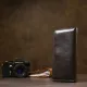 Шкіряне глянсове портмоне GRANDE PELLE 11469 Темно-коричневий