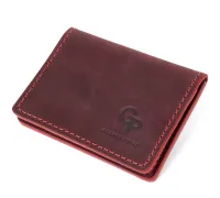 Шкіряна візитниця GRANDE PELLE 11486 Бордовий