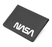 Шкіряна обкладинка для автодокументів з логотипом NASA GRANDE PELLE 11490 Чорний