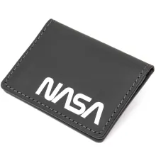 Шкіряна обкладинка для автодокументів з логотипом NASA GRANDE PELLE 11490 Чорний
