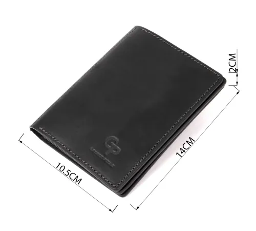 Шкіряна обкладинка для документів GRANDE PELLE 11494 Чорний