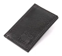 Шкіряна невелика візитниця GRANDE PELLE 11501 Чорний