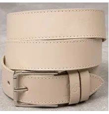 Шкіряний ремінь унісекс GRANDE PELLE 11450 Бежевий