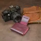 Глянсове шкіряне портмоне GRANDE PELLE 11456 Бордовий