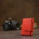 Матове вінтажне портмоне GRANDE PELLE 11459 Червоний