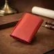 Матове вінтажне портмоне GRANDE PELLE 11459 Червоний