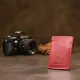 Вінтажний шкіряний картхолдер GRANDE PELLE 11505 Червоний