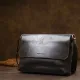 Шкіряна чоловіча прямокутна сумка GRANDE PELLE 11429 Чорний