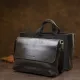Шкіряна чоловіча прямокутна сумка GRANDE PELLE 11429 Чорний