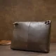 Шкіряна чоловіча прямокутна сумка для ноутбука GRANDE PELLE 11438 Коричневий