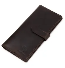 Шкіряне чоловіче матове портмоне GRANDE PELLE 11515 Коричневий