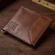Чоловічий місткий затиск для грошей GRANDE PELLE 11522 Коричневий