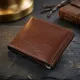 Чоловічий місткий затиск для грошей GRANDE PELLE 11522 Коричневий