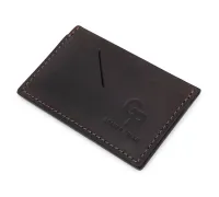 Шкіряний матовий картхолдер GRANDE PELLE 11526 Коричневий