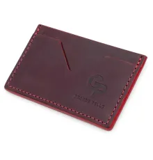 Шкіряний жіночий картхолдер GRANDE PELLE 11527 Бордовий