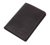 Шкіряна вінтажна обкладинка для документів GRANDE PELLE 11537 Коричневий