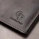 Шкіряний чоловічий затиск для грошей GRANDE PELLE 11540 Коричневий