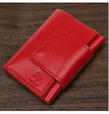 Компактне жіноче портмоне в три складання GRANDE PELLE 11549 Червоний