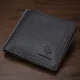 Шкіряне чоловіче стильне портмоне GRANDE PELLE 11552 Синій