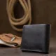 Шкіряне чоловіче стильне портмоне GRANDE PELLE 11552 Синій