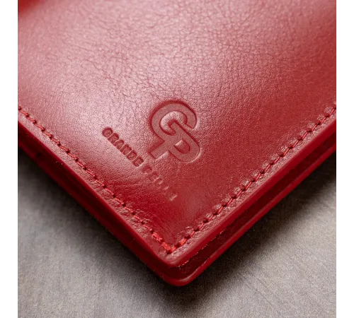 Вертикальне жіноче портмоне GRANDE PELLE 11555 Червоний