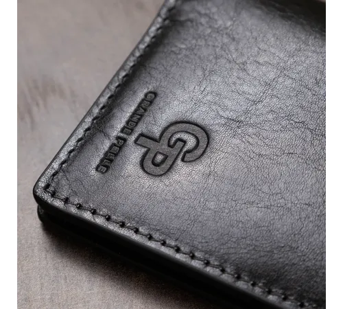 Практичне чоловіче портмоне GRANDE PELLE 11559 Чорний