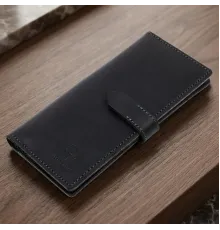 Стильне матове чоловіче портмоне GRANDE PELLE 11560 Чорний
