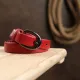 Тонкий стильний жіночий ремінь Vintage 20760 Червоний