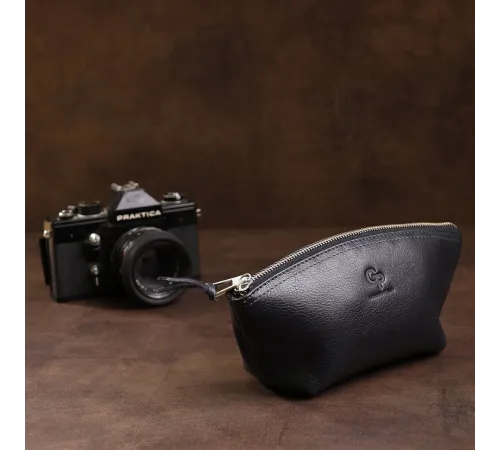 Шкіряна жіноча косметичка GRANDE PELLE 11570 Чорний
