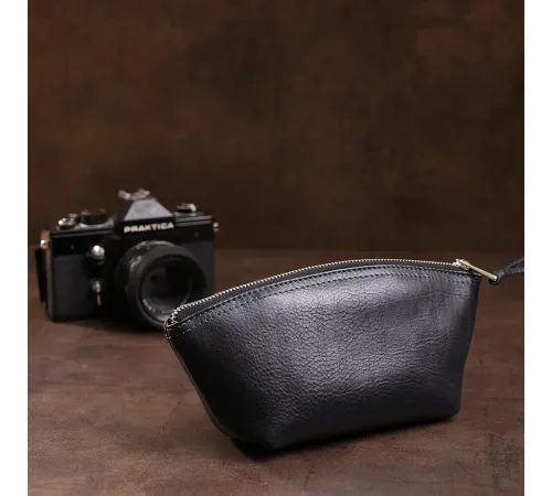 Шкіряна жіноча косметичка GRANDE PELLE 11570 Чорний