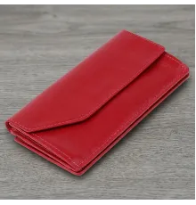 Шкіряне містке жіноче портмоне GRANDE PELLE 11550 Червоний