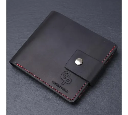 Шкіряне матове портмоне унісекс GRANDE PELLE 11542 Чорний