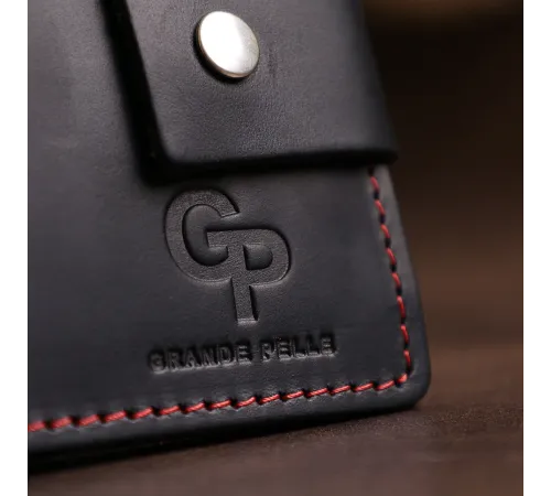 Шкіряне матове портмоне унісекс GRANDE PELLE 11542 Чорний