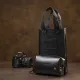 Шкіряна глянсова чоловіча косметичка GRANDE PELLE 11413 Чорний