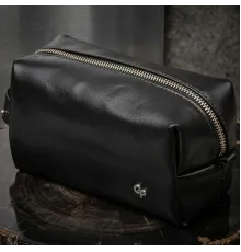 Шкіряна чоловіча косметичка GRANDE PELLE 11415 Чорний