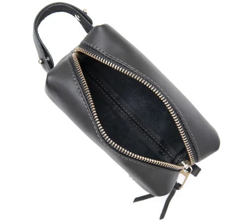 Шкіряна косметичка для чоловіків GRANDE PELLE 11507 Чорний