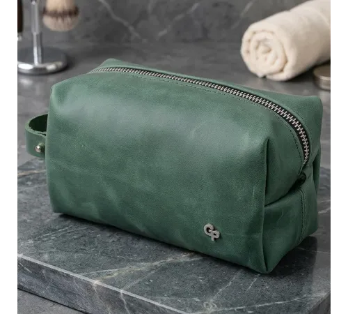 Шкіряна косметичка унісекс GRANDE PELLE 11572 Зелений