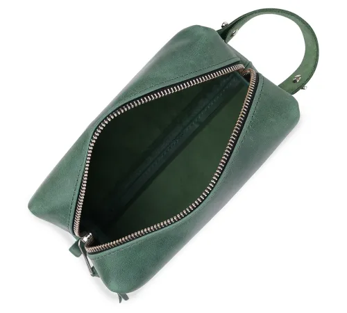 Шкіряна косметичка унісекс GRANDE PELLE 11572 Зелений