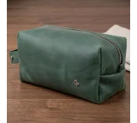 Шкіряна косметичка унісекс GRANDE PELLE 11573 Зелений