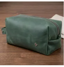 Шкіряна косметичка унісекс GRANDE PELLE 11573 Зелений