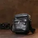 Шкіряна невелика чоловіча сумка Vintage 20370 Чорний