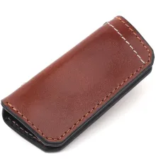Зручна шкіряна ключниця Grande Pelle 11392 Коричневий