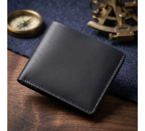 Функціональний шкіряний гаманець без застібки Украина GRANDE PELLE 16755 Чорний