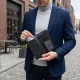 Вертикальний гаманець для чоловіків із натуральної шкіри ST Leather 19420 Чорний