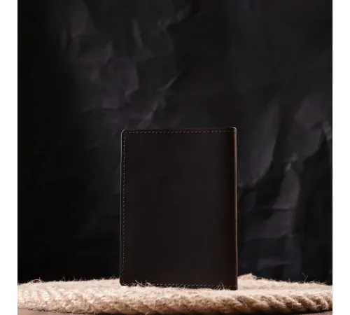 Надійна обкладинка на паспорт у вінтажній шкірі Карта GRANDE PELLE 16771 Коричнева